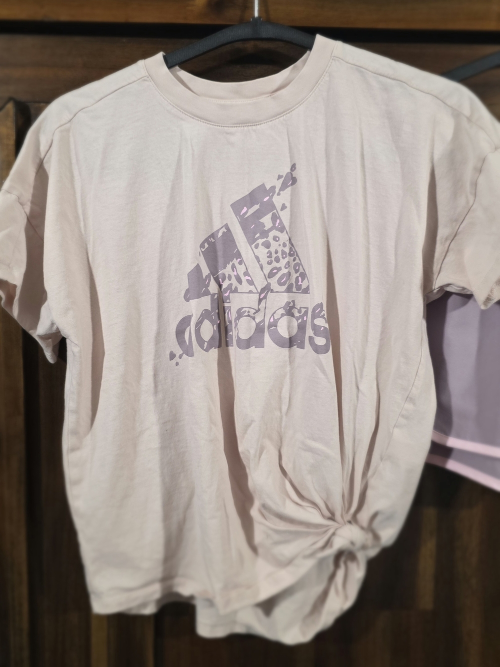 adidas Pink Shirt & Lavender Athletic Shorts - Picture 2 of 7